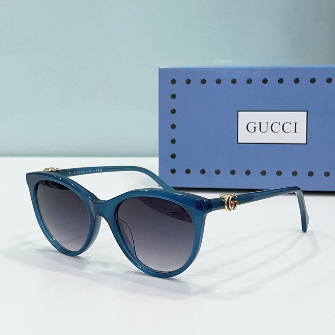 Gucci  Mirror leg Double G Logo  sunglasses Top quality