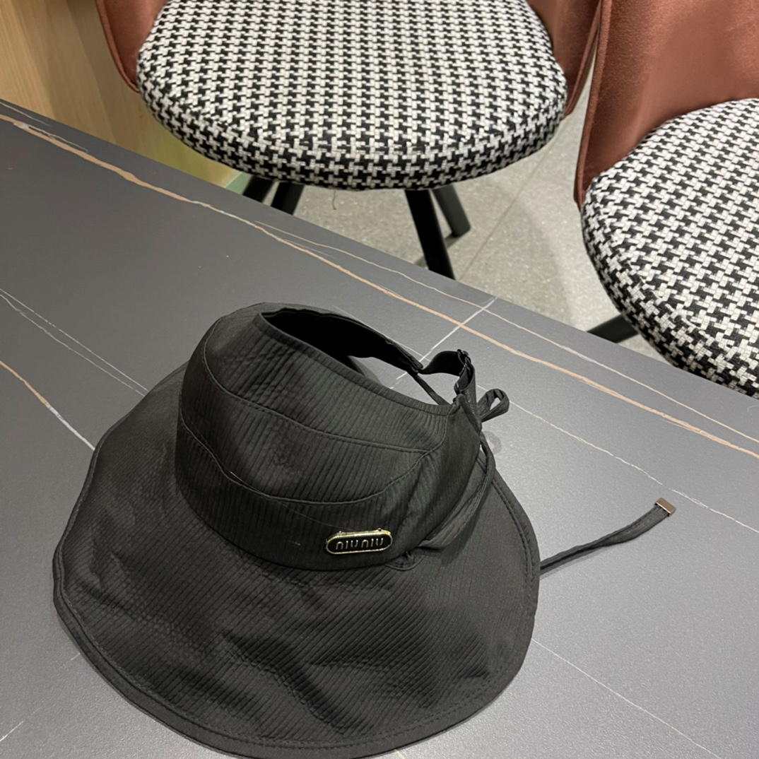 Miu Miu Japanese Casual UV Protection Empty Top Hat  Sunhat
