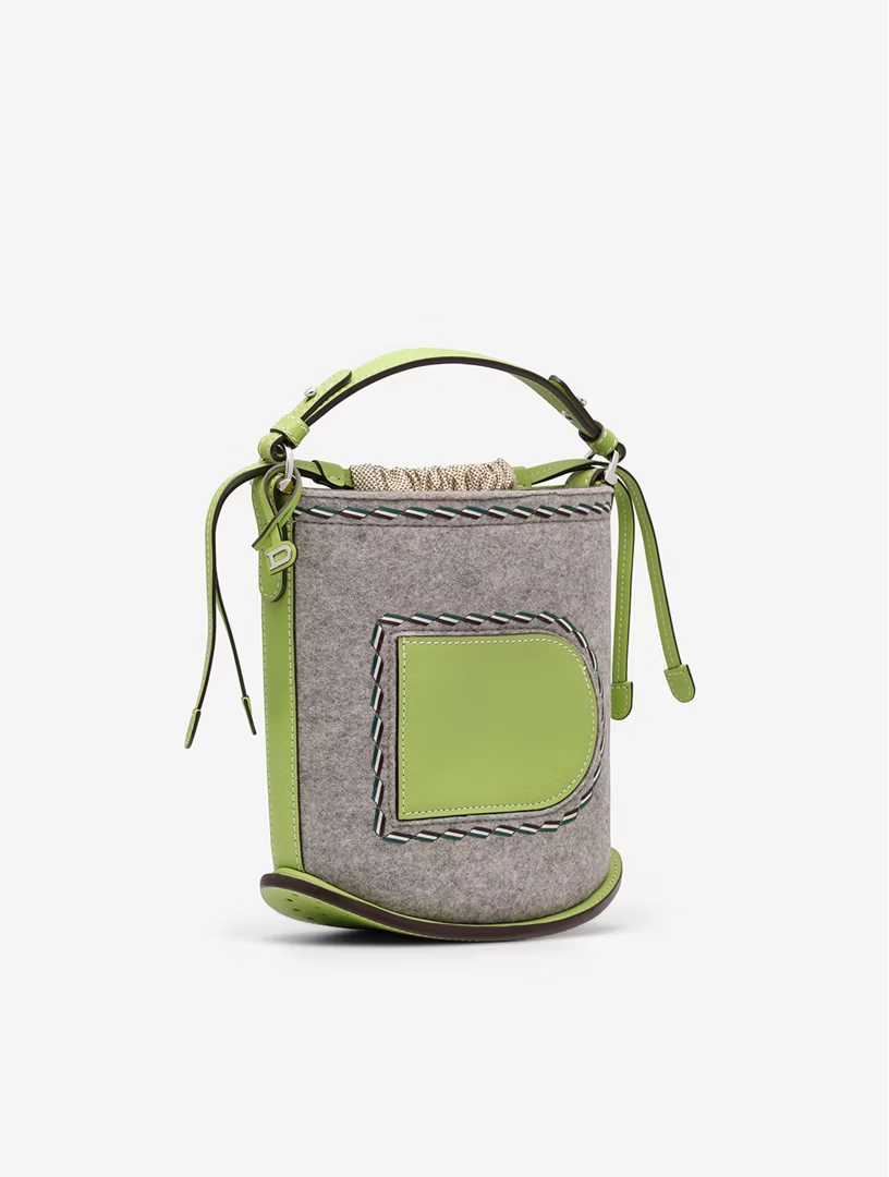 DELVAUX Pin Mini Bucket Felt Supple Calf
