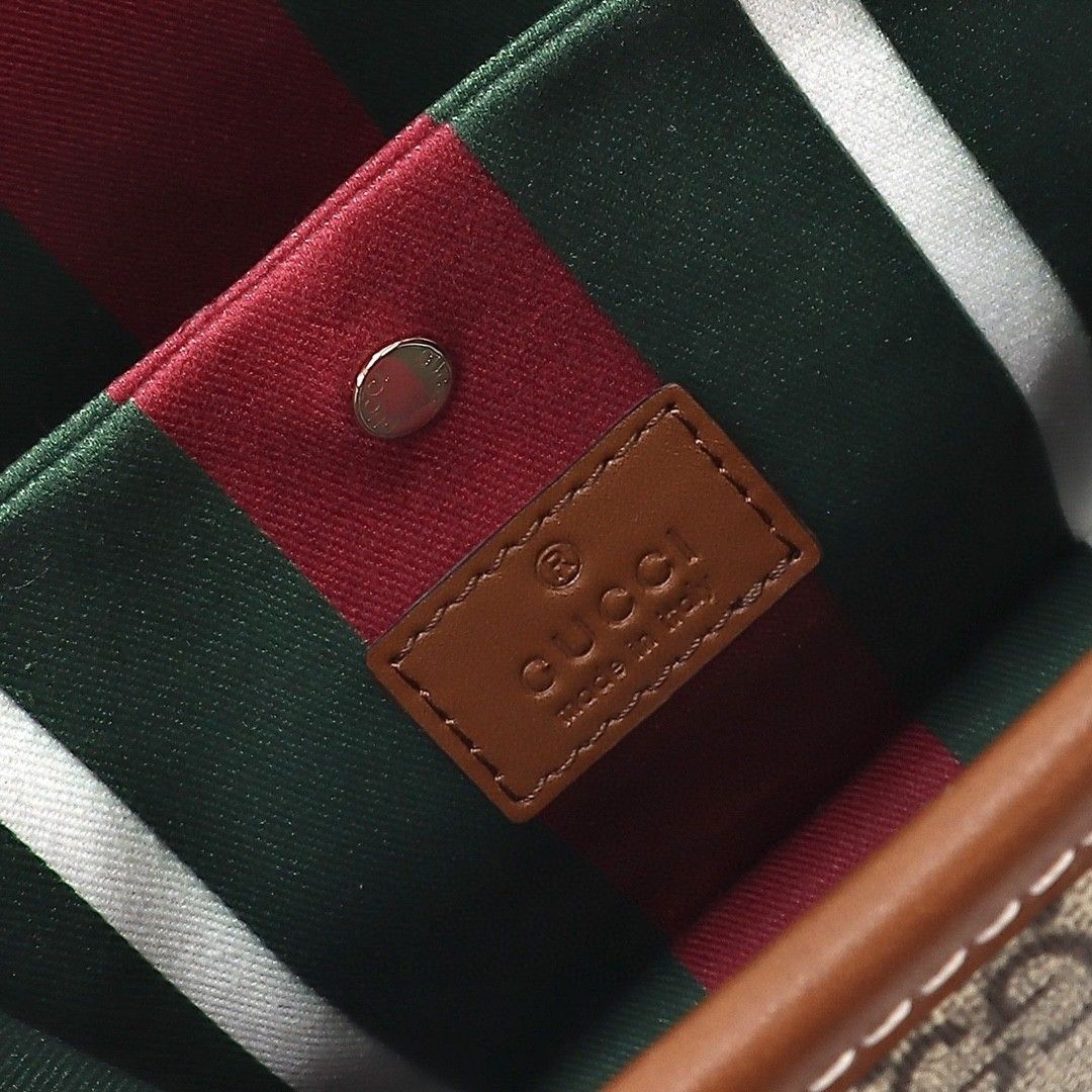 GUCCI Emblem mini bucket bag