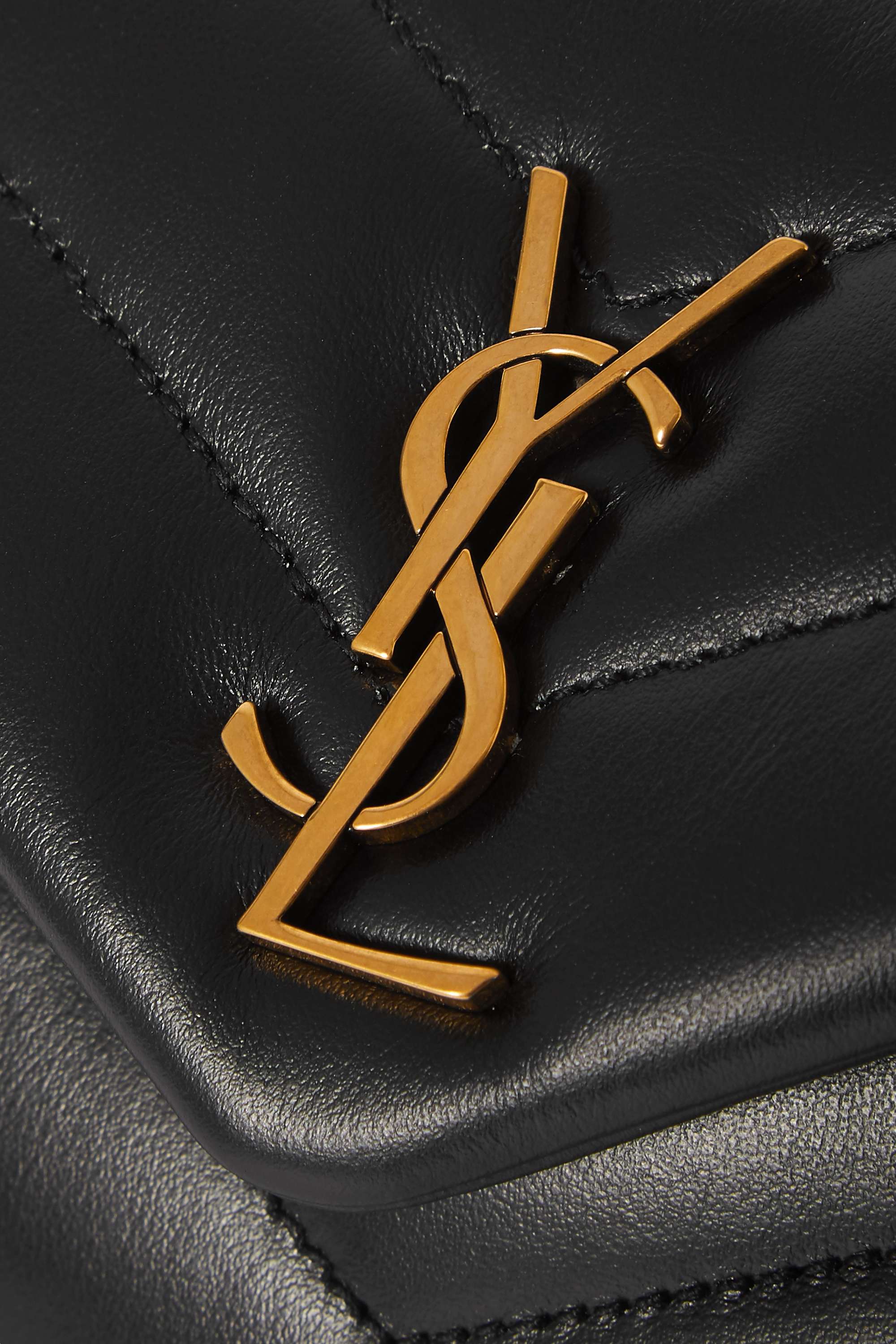 YSL SAINT LAURENT Loulou Toy quilted leather shoulder bag black