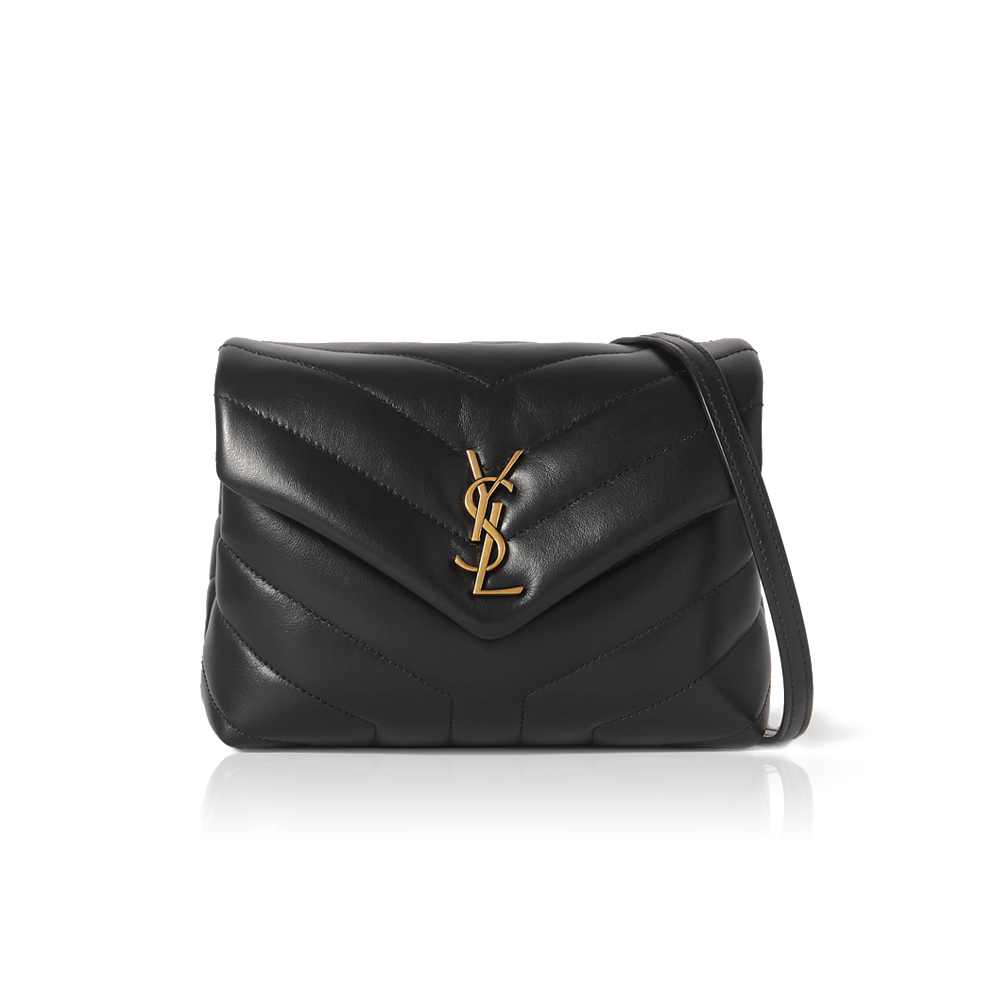 YSL SAINT LAURENT Loulou Toy quilted leather shoulder bag black