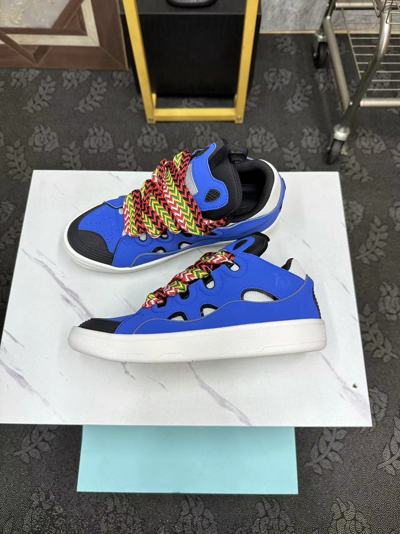 Lanvin LEATHER CURB SNEAKERS