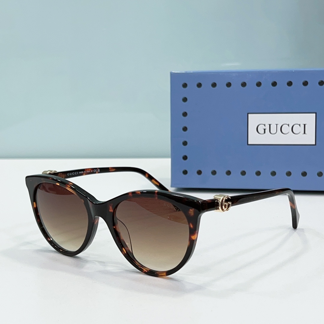 Gucci  Mirror leg Double G Logo  sunglasses Top quality