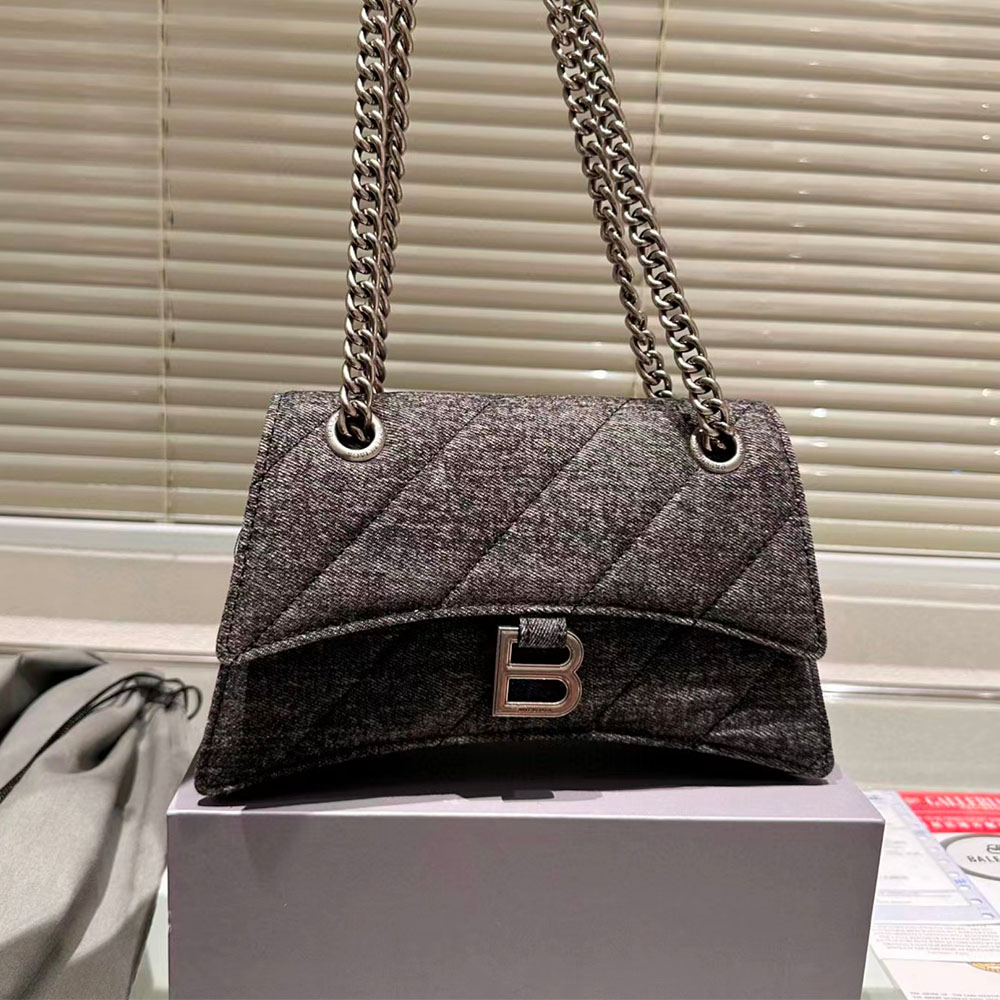 Balenciaga Crush Quilted Denim Bag