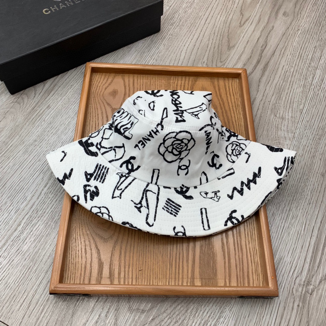 Chanel Printed Fisherman's Hat Sunhat