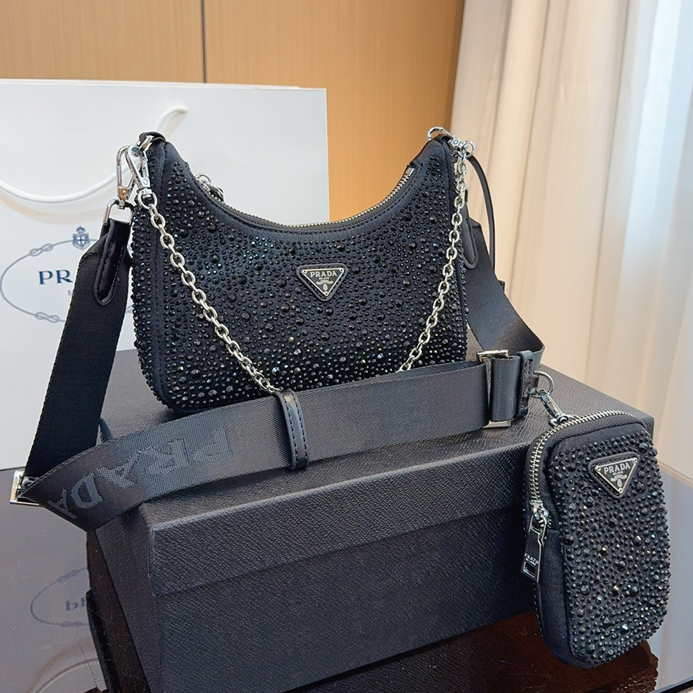 Prada Re-Edition Crystal Shoulder Messenger Bag