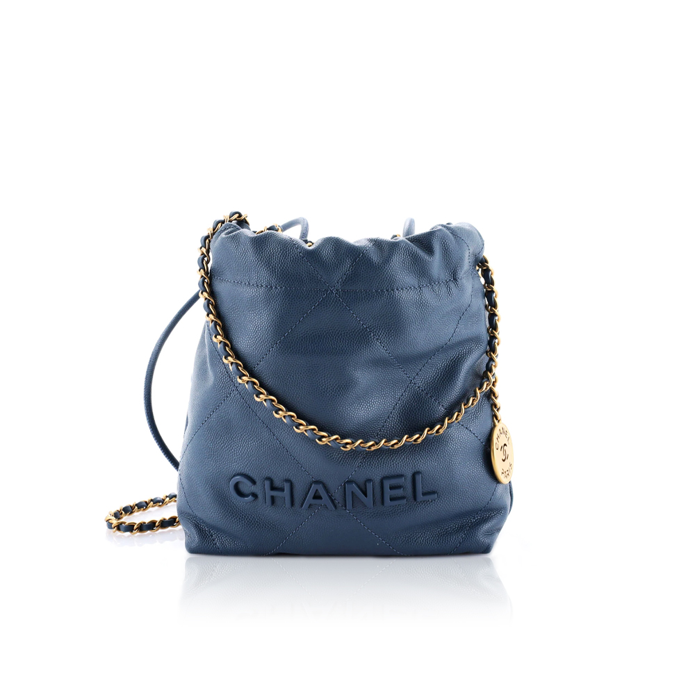 Chanel 22 Chain Hobo Quilted Caviar Mini
