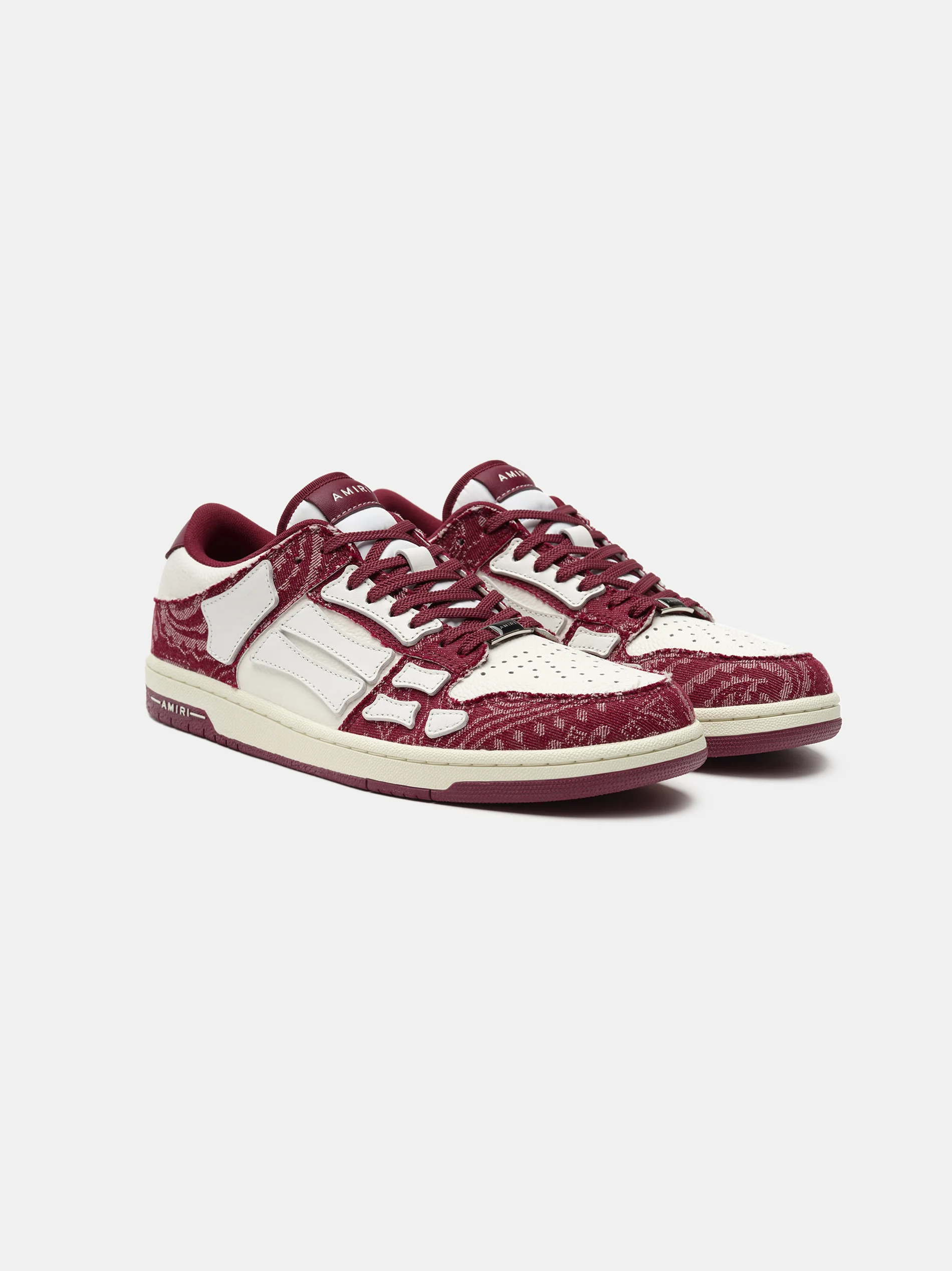 AMIRI BANDANA DENIM SKEL TOP LOW- BURGUNDY