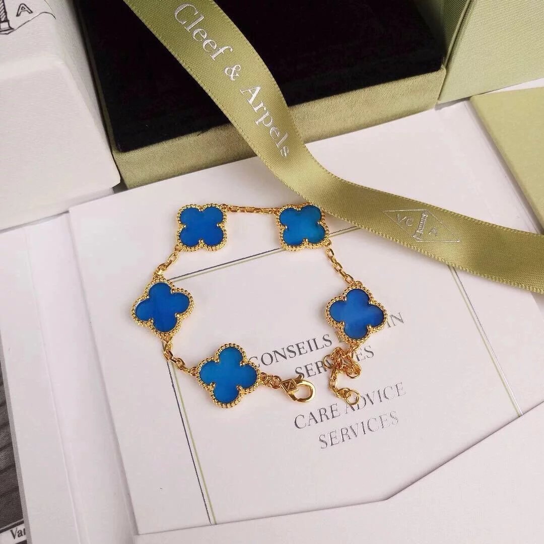 Van Cleef&Arpels VCA alhambra Bracelet Blue agate Jewelry