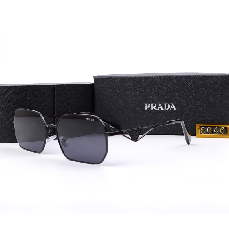 Prada logo square frame sunglasses