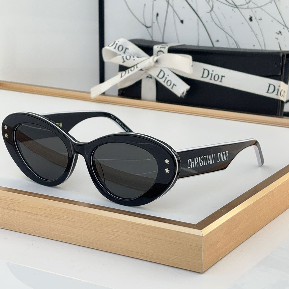 Dior Star Logo Acetate Fibre Cat eye sunglasses Top quality