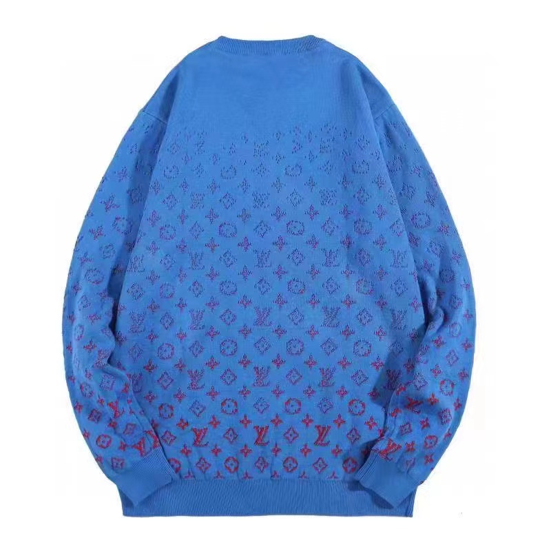 Louis Vuitton Men LVSE Monogram Degrade Crewneck Cotton Gradient Monogram Blue
