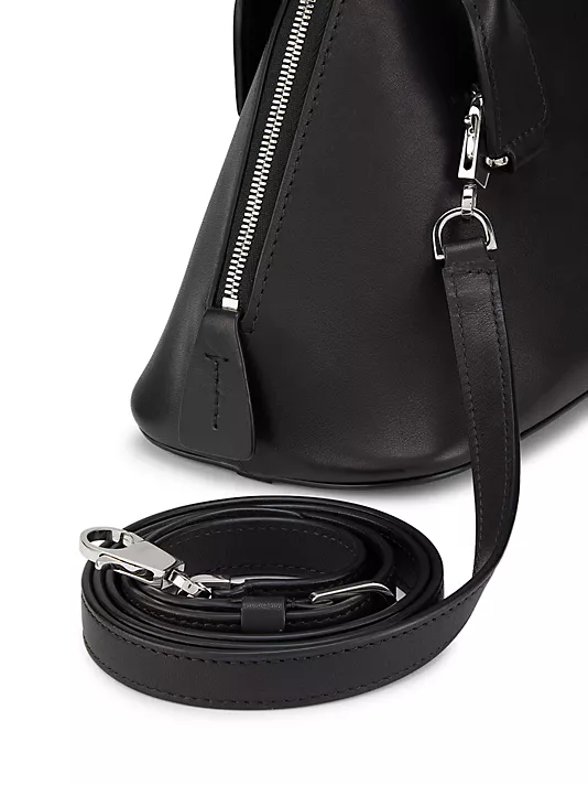 The Row  Mini Devon Leather Top Handle Bag
