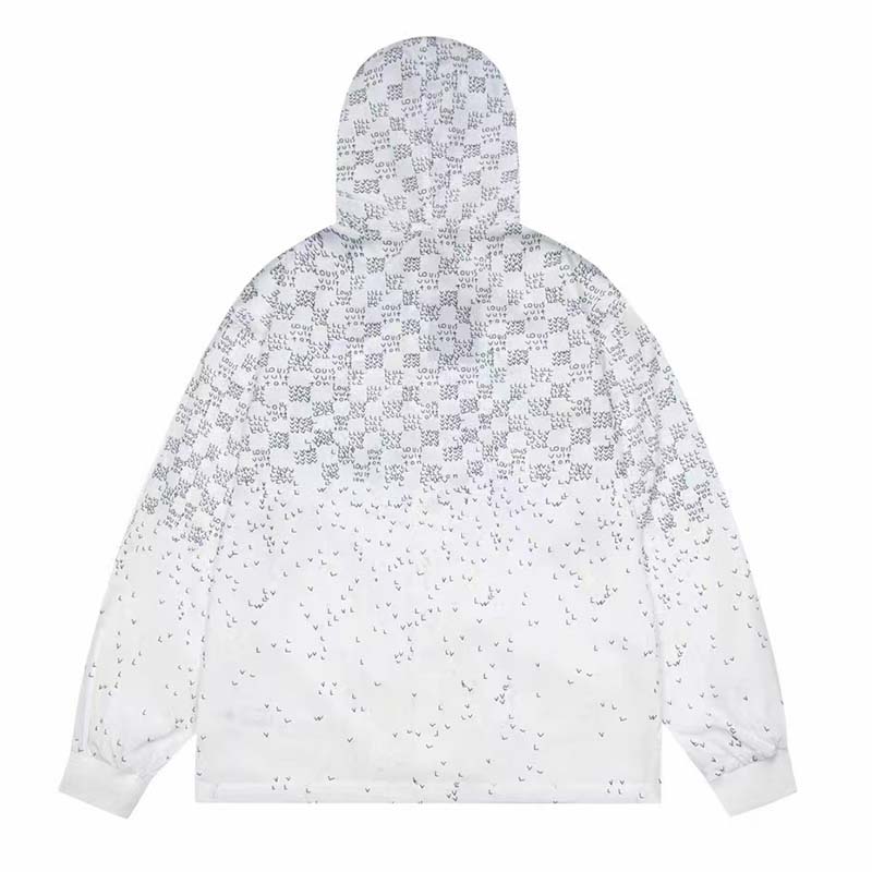 Louis Vuitton LV Men Damier Spread Windbreaker Polyester Optical White Regular Fit