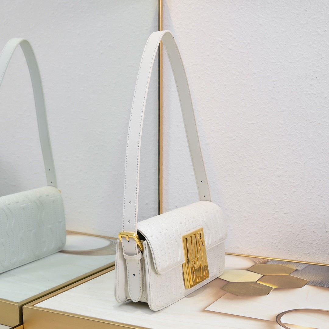 Dior Cream Quilted Calfskin Miss Dior Flap Bag