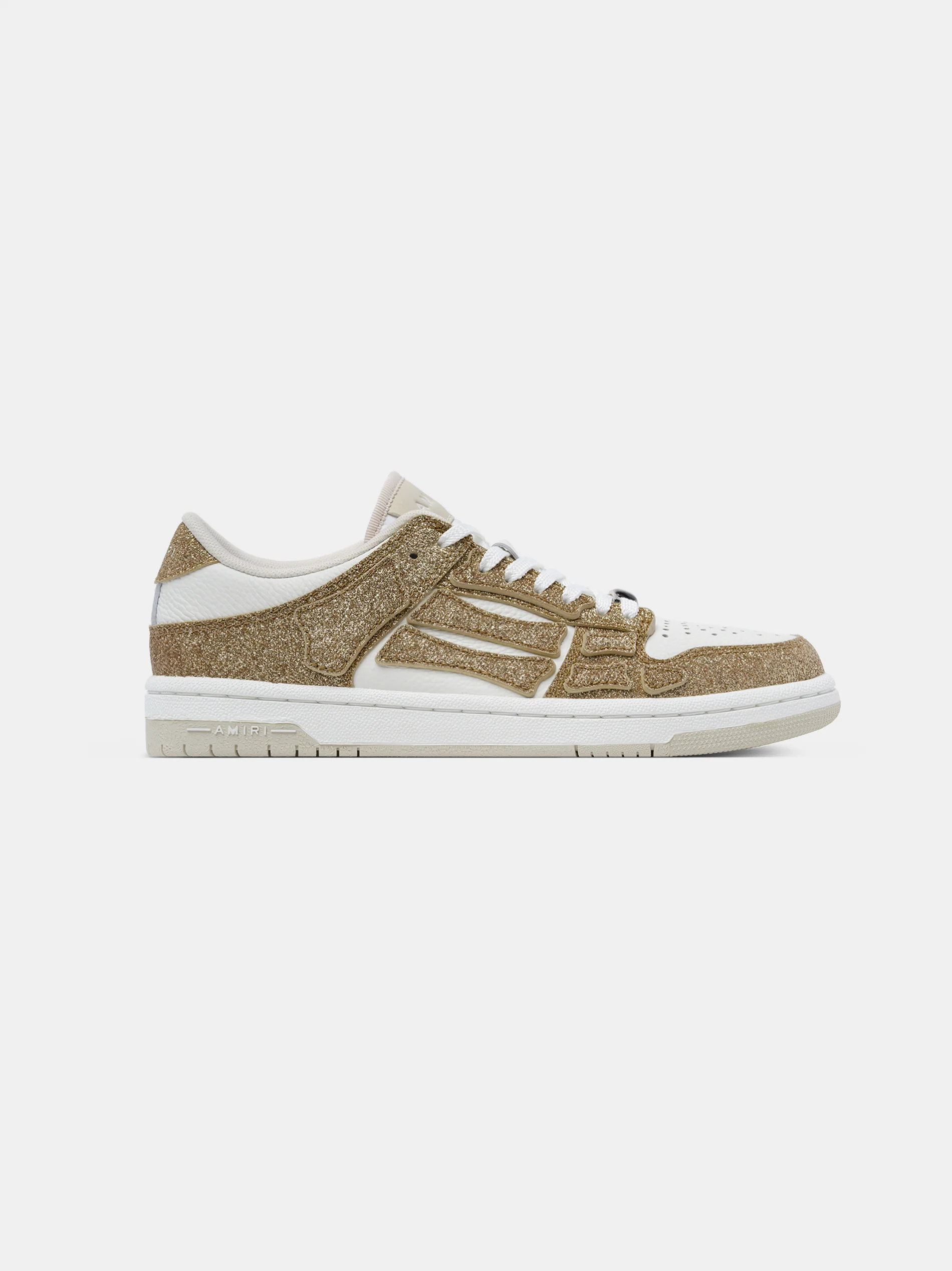 AMIRI WOMEN - WOMEN'S SHIMMER SKEL-TOP LOW - White Gold