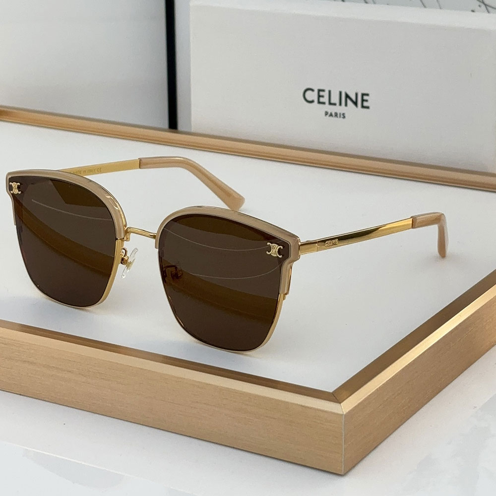 Celine  Metal Front Frame Logo  sunglasses Top quality
