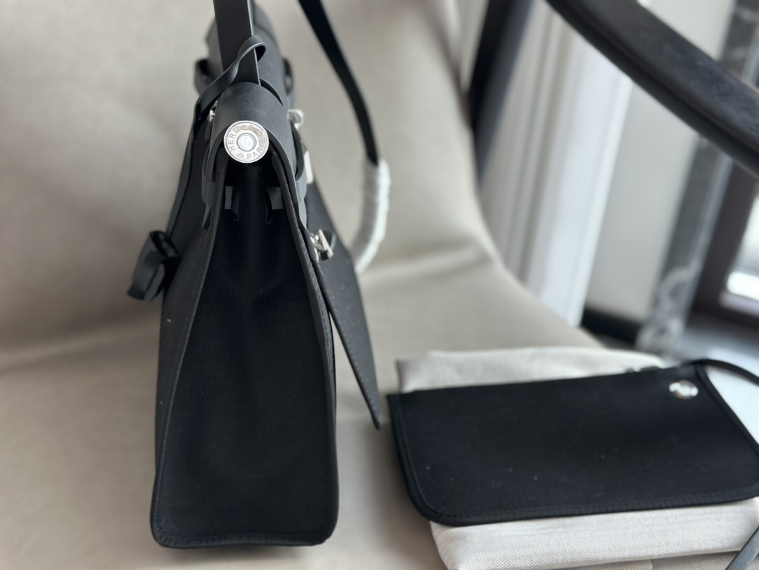 Hermès canvas shopping bag