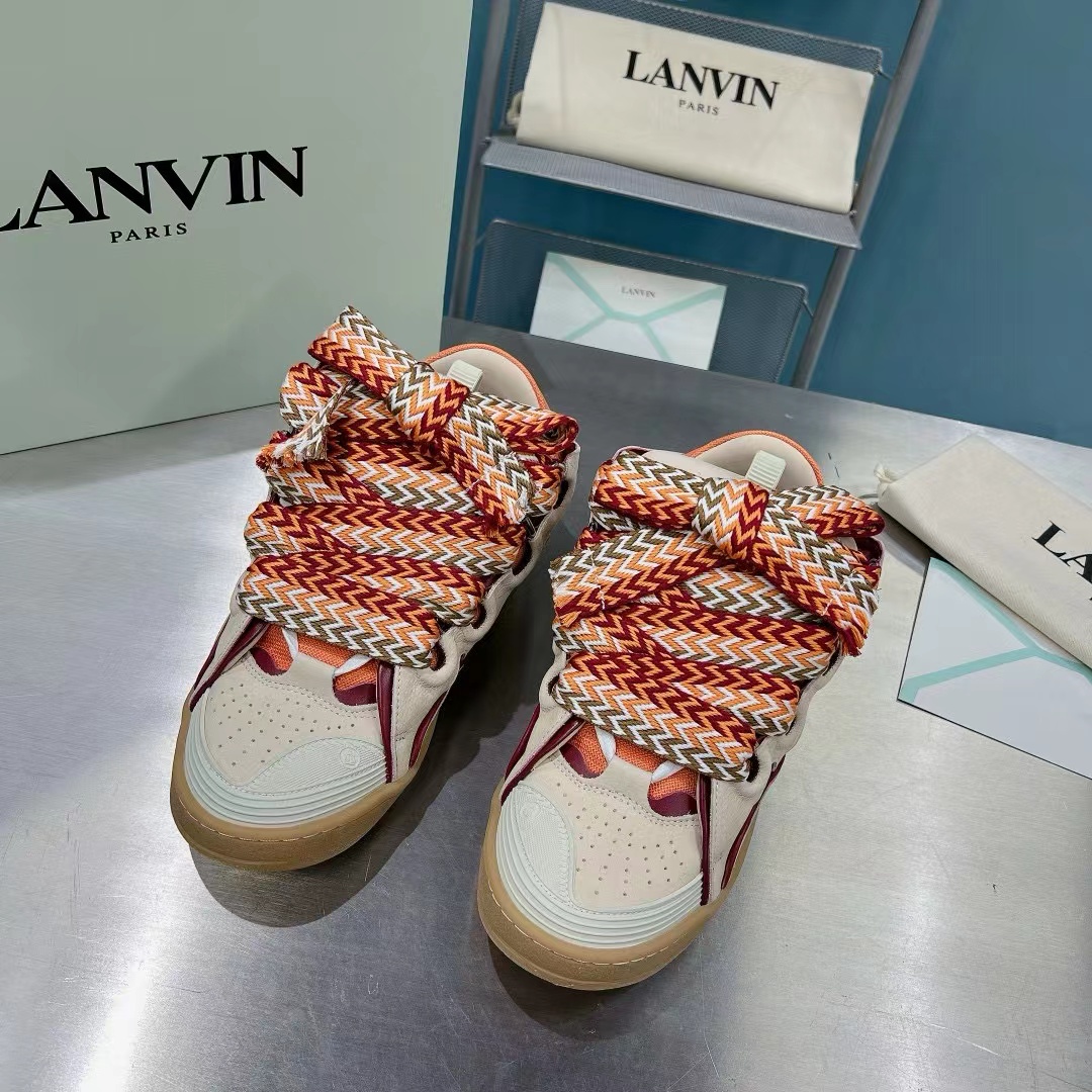 Lanvin LEATHER CURB SNEAKERS