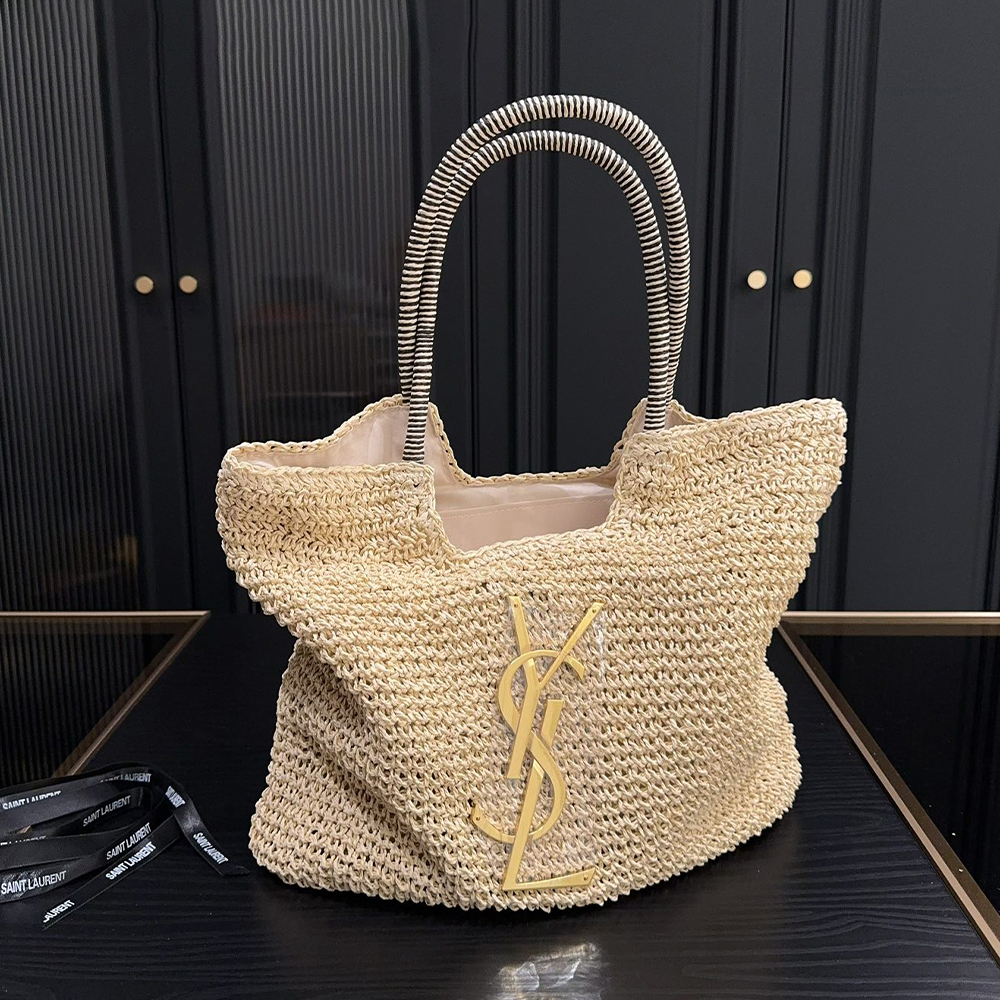 Saint Laurent YSL Straw Hand Shoulder Bag