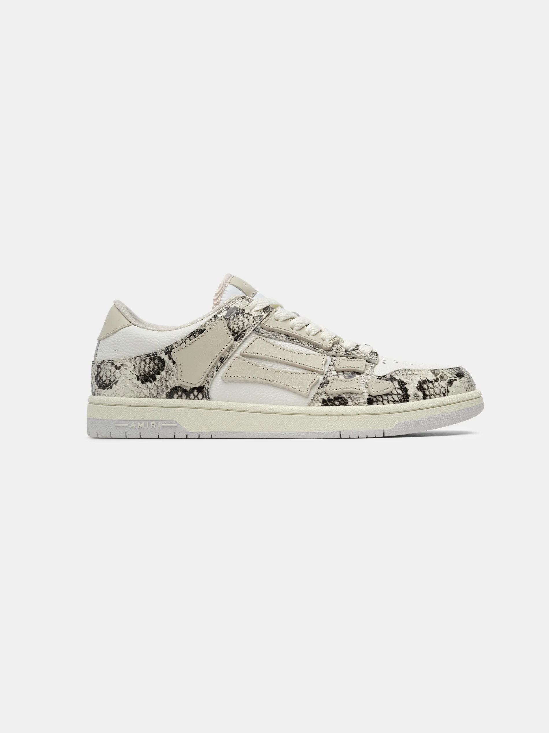 AMIRI SNAKE SKEL-TOP LOW - Alabaster