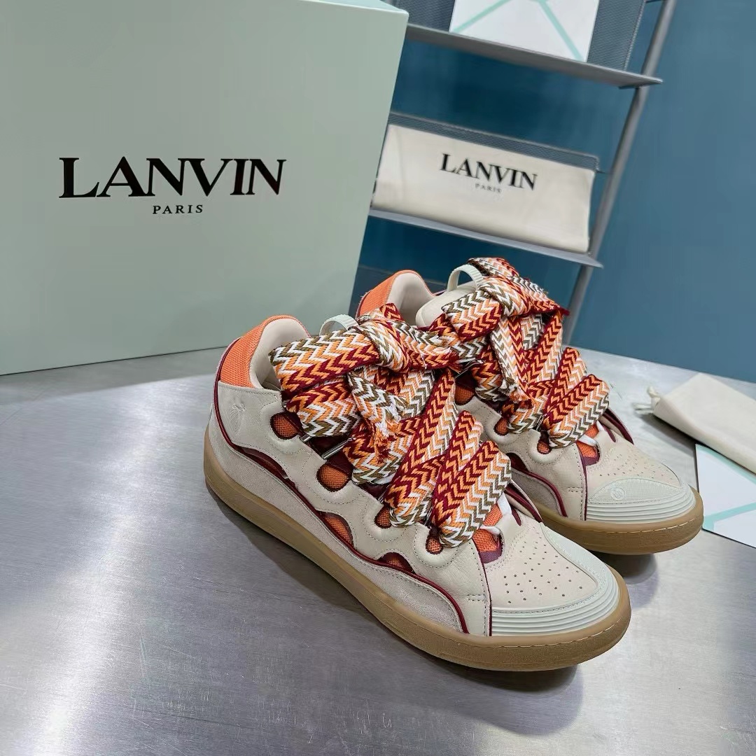 Lanvin LEATHER CURB SNEAKERS