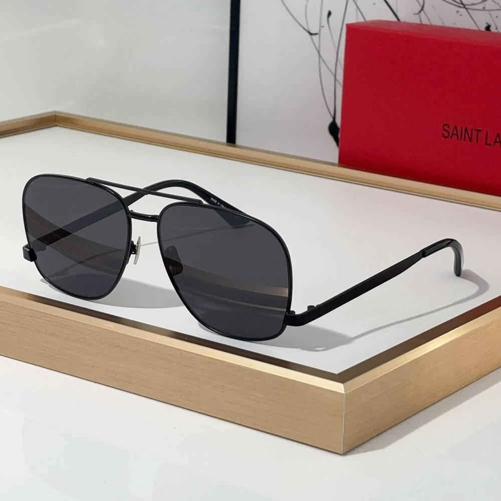 Saint Laurent YSL Metal Oval Sunglasses Top Quality