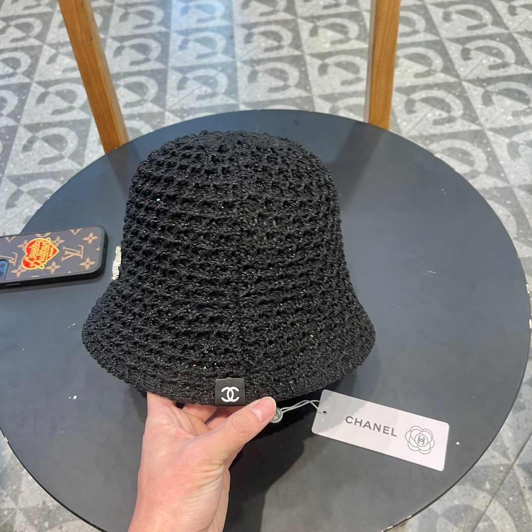 Chanel Hollow Breathable Fisherman's Hat Sunhat