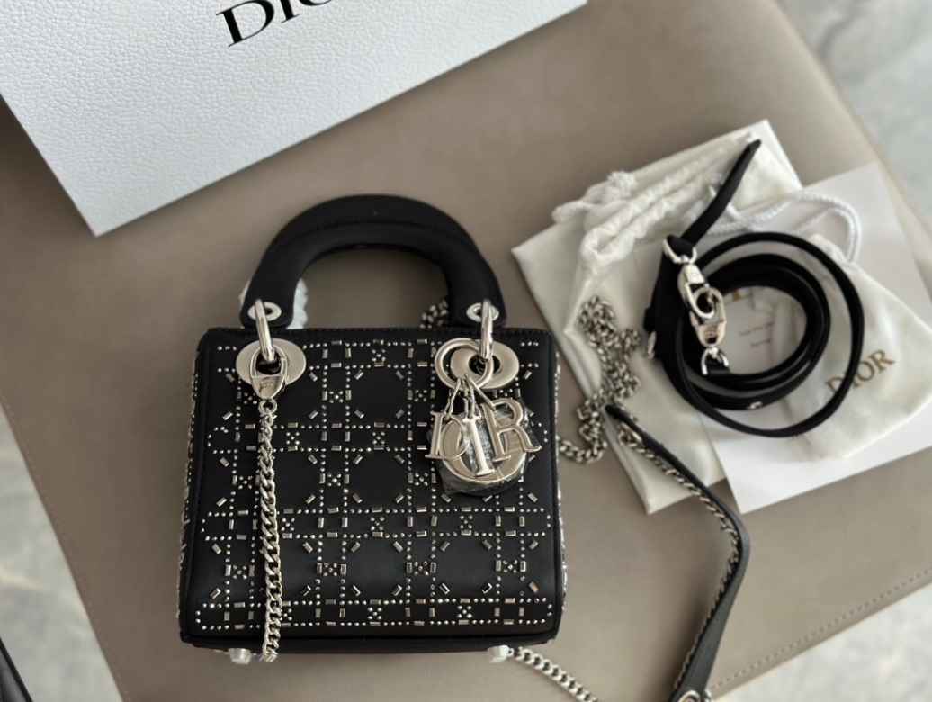 Dior lady 3 grid silk hot diamond