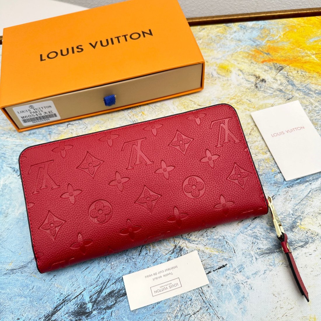 Louis Vuitton LV Zippy Embossed Cowhide Wallet