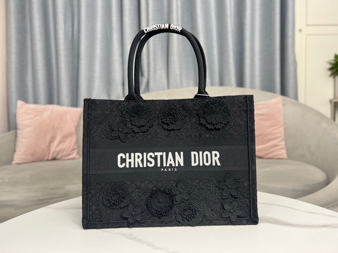 Dior Book Tote Medium D-Lace Macrame M1296ZEAX_M911