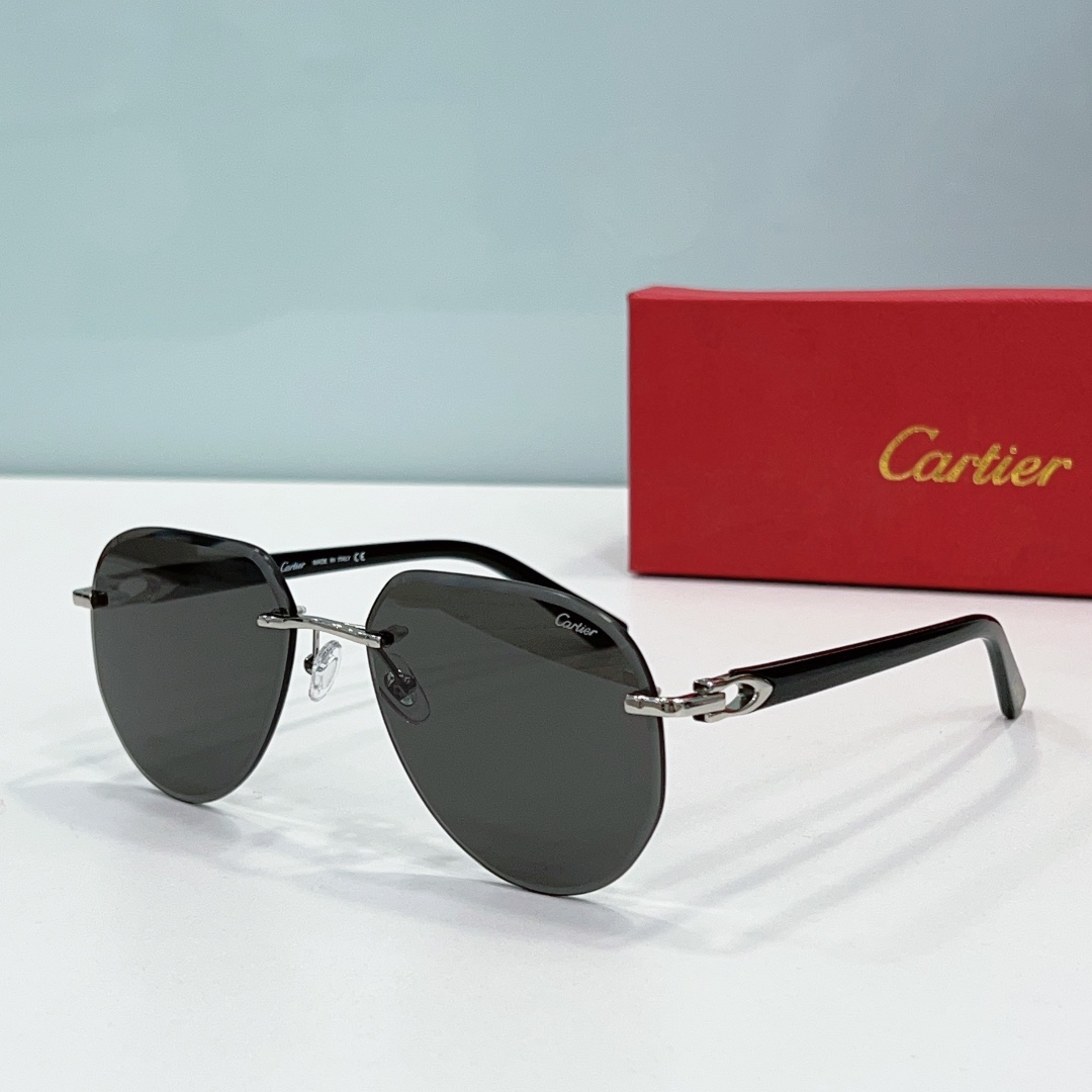 Cartier  Metal Leg Rimless sunglasses Top quality