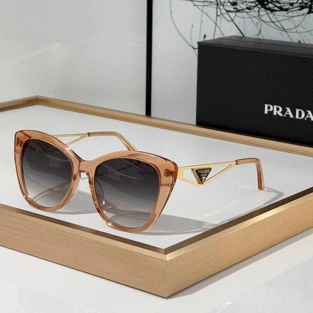 Prada Mirror leg Hollowed Out Stereoscopic Logo sunglasses Top quality