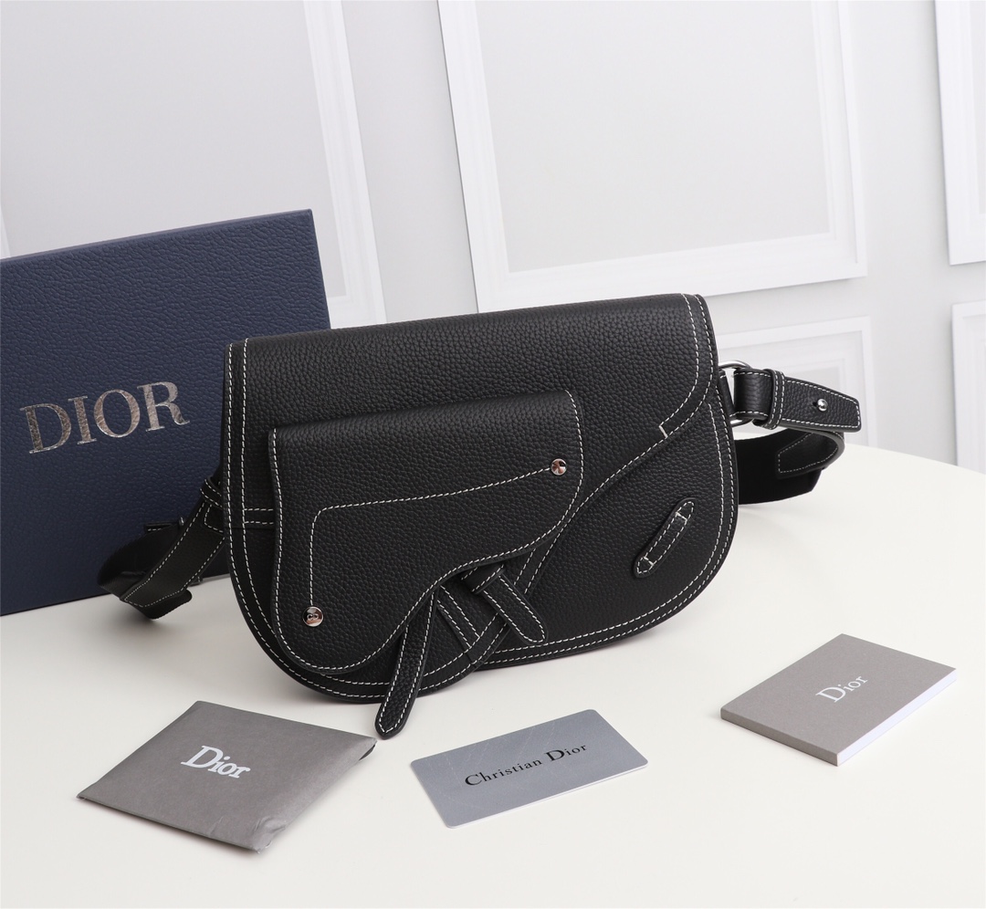 DIOR Saddle Men Embroidery Crossbody Bag 10A