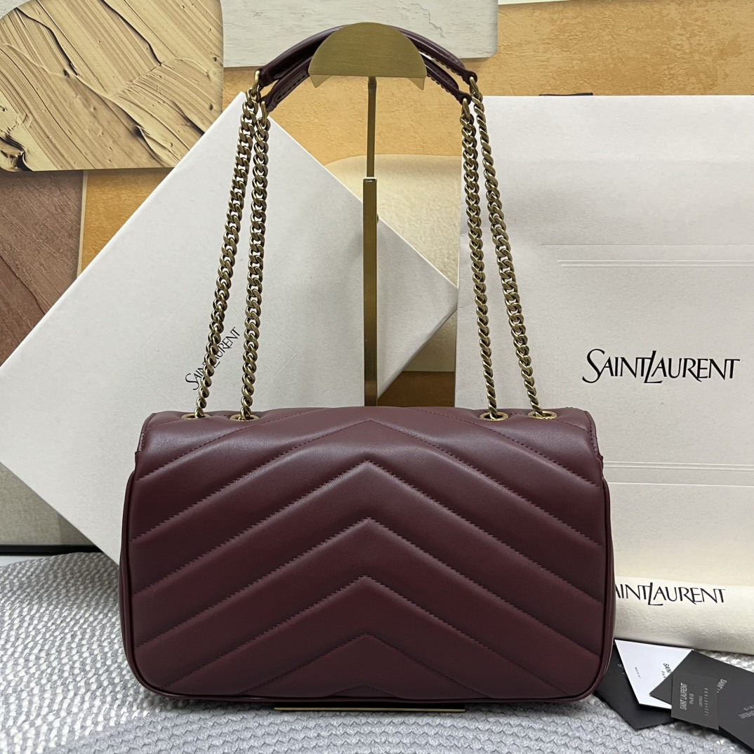 SAINT LAURENT YSL LOULOU medium bag in quilted lambskin