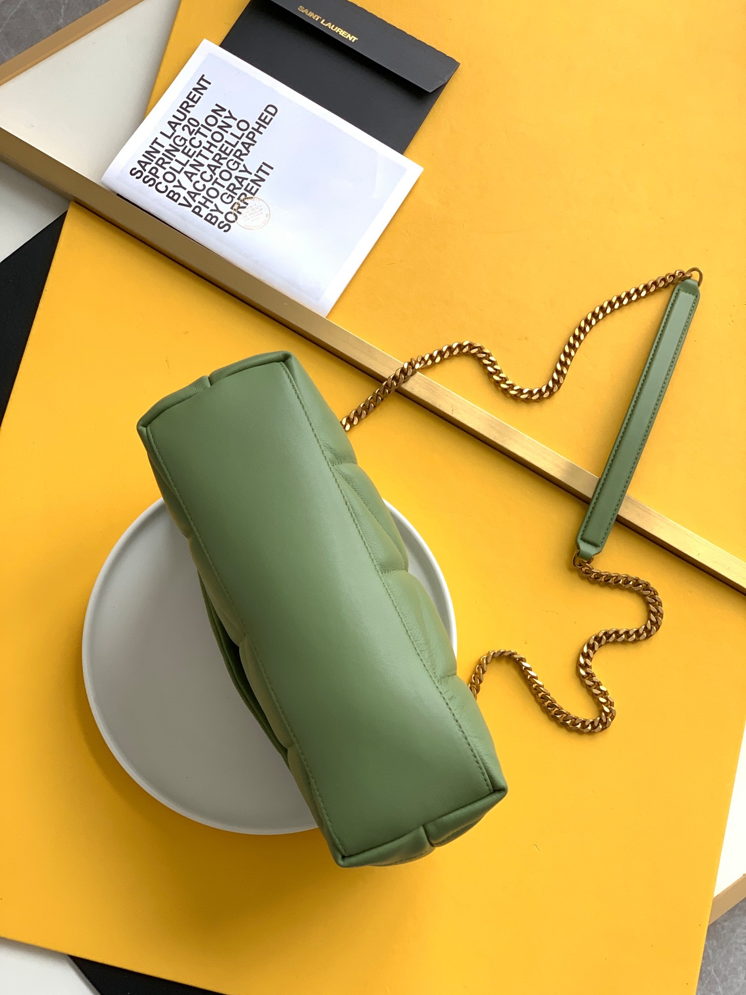 Saint Laurent Lambskin Tote Bag