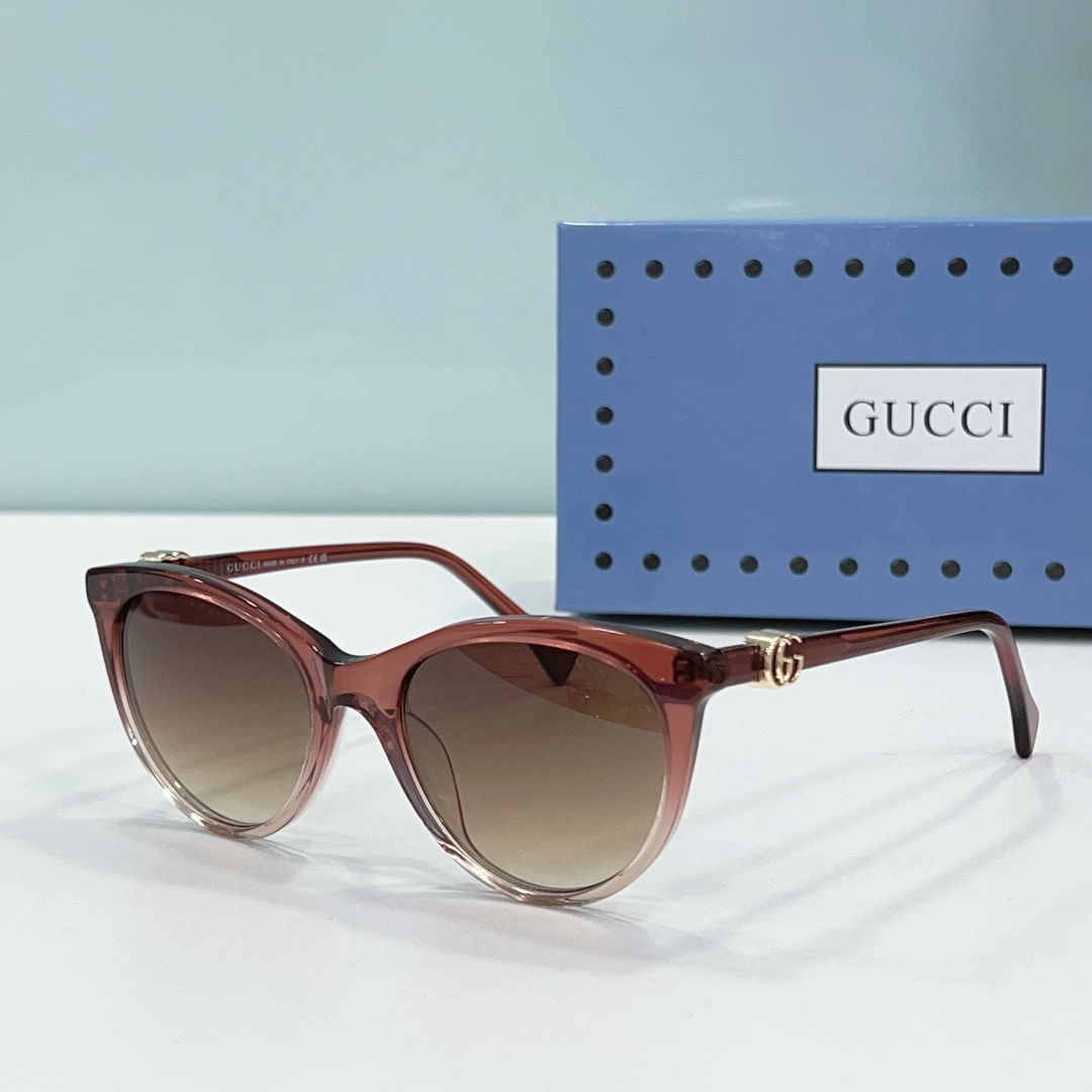 Gucci  Mirror leg Double G Logo  sunglasses Top quality