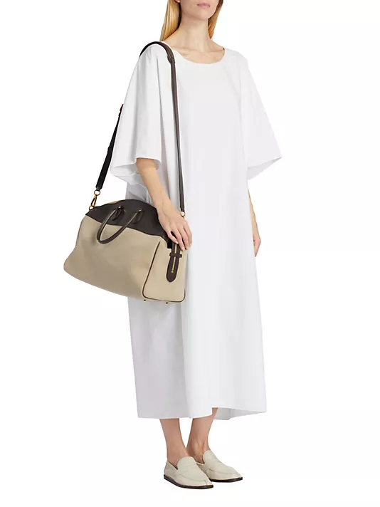 The Row  George Leather & Canvas Duffel Bag