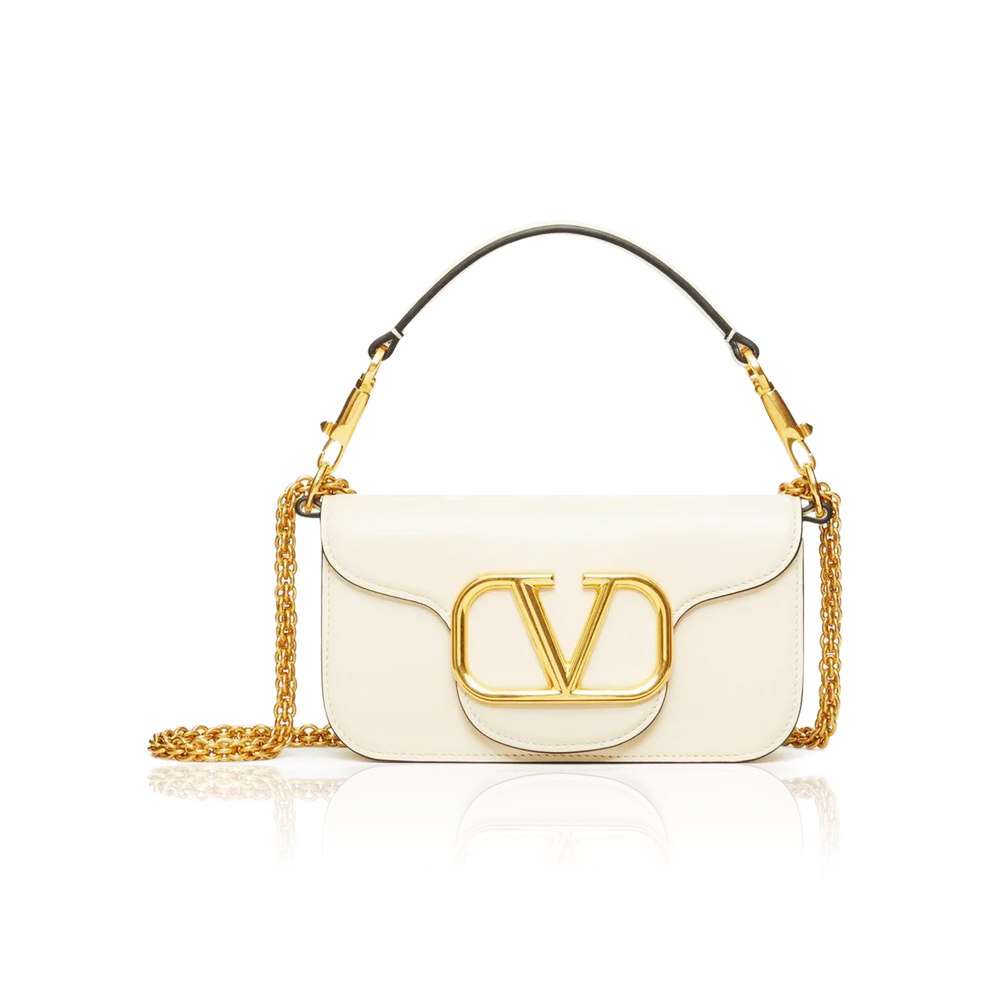 VALENTINO GARAVANI V Logo Baguette Shoulder Bag Ladies MINILOCO Calfskin Bag