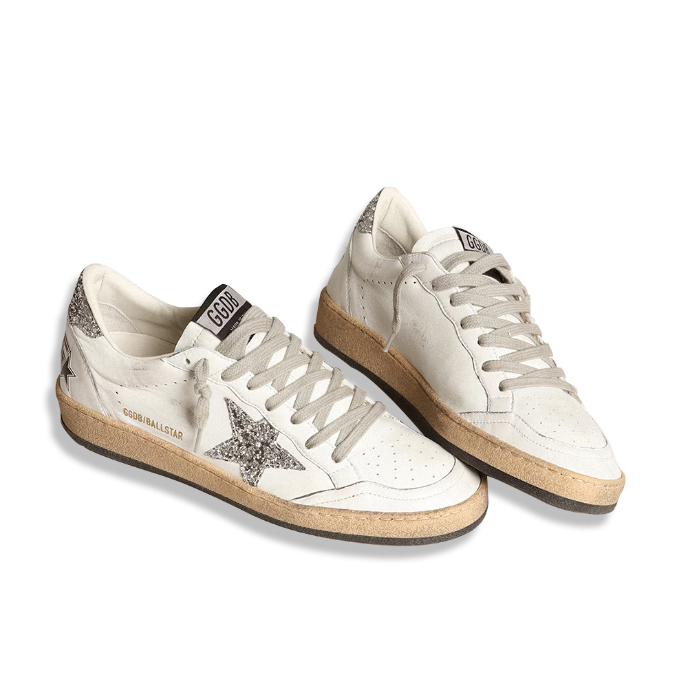 Golden Goose Ball Star Leather round-soled platform sneakers