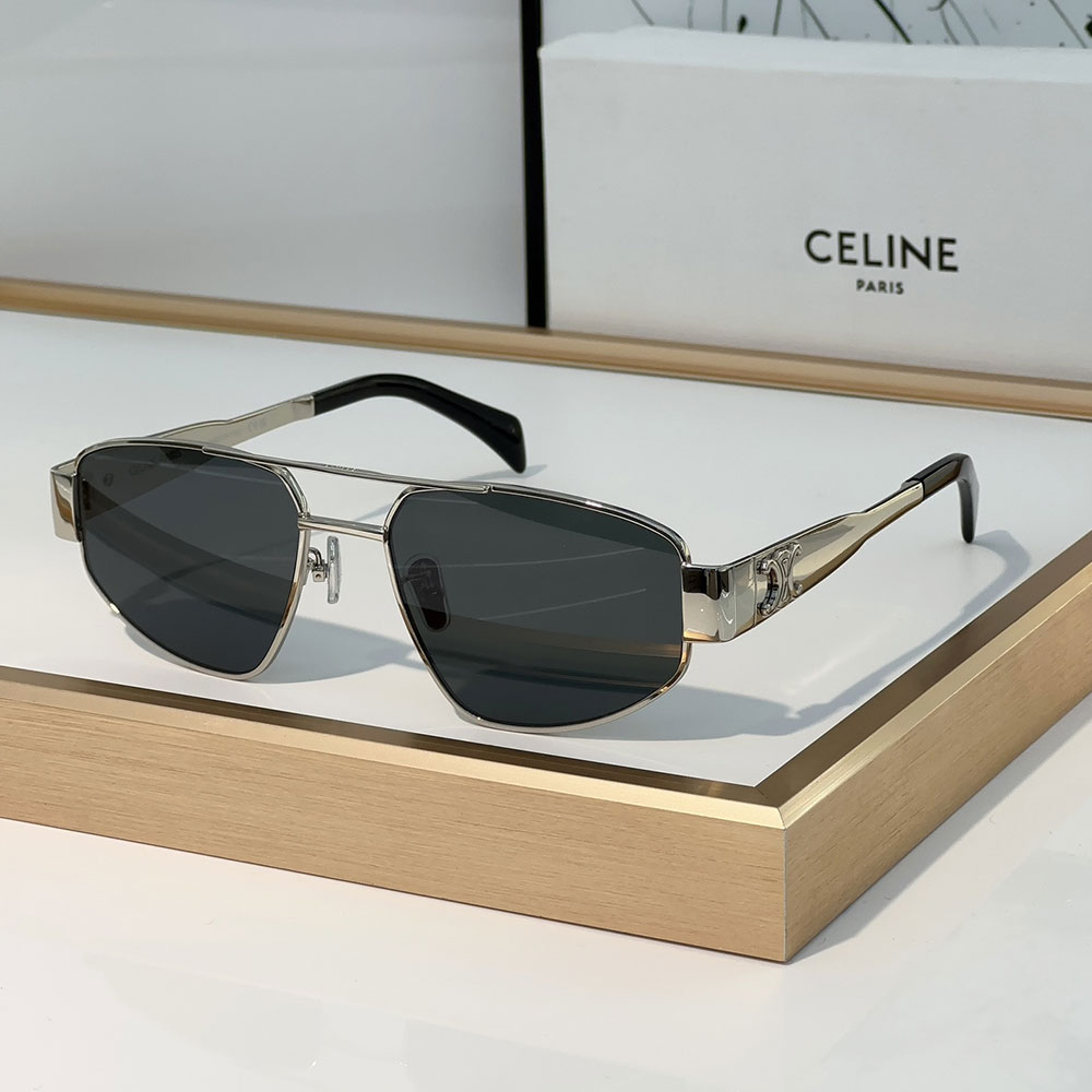 Celine  Metal logo Pattern  sunglasses Top quality