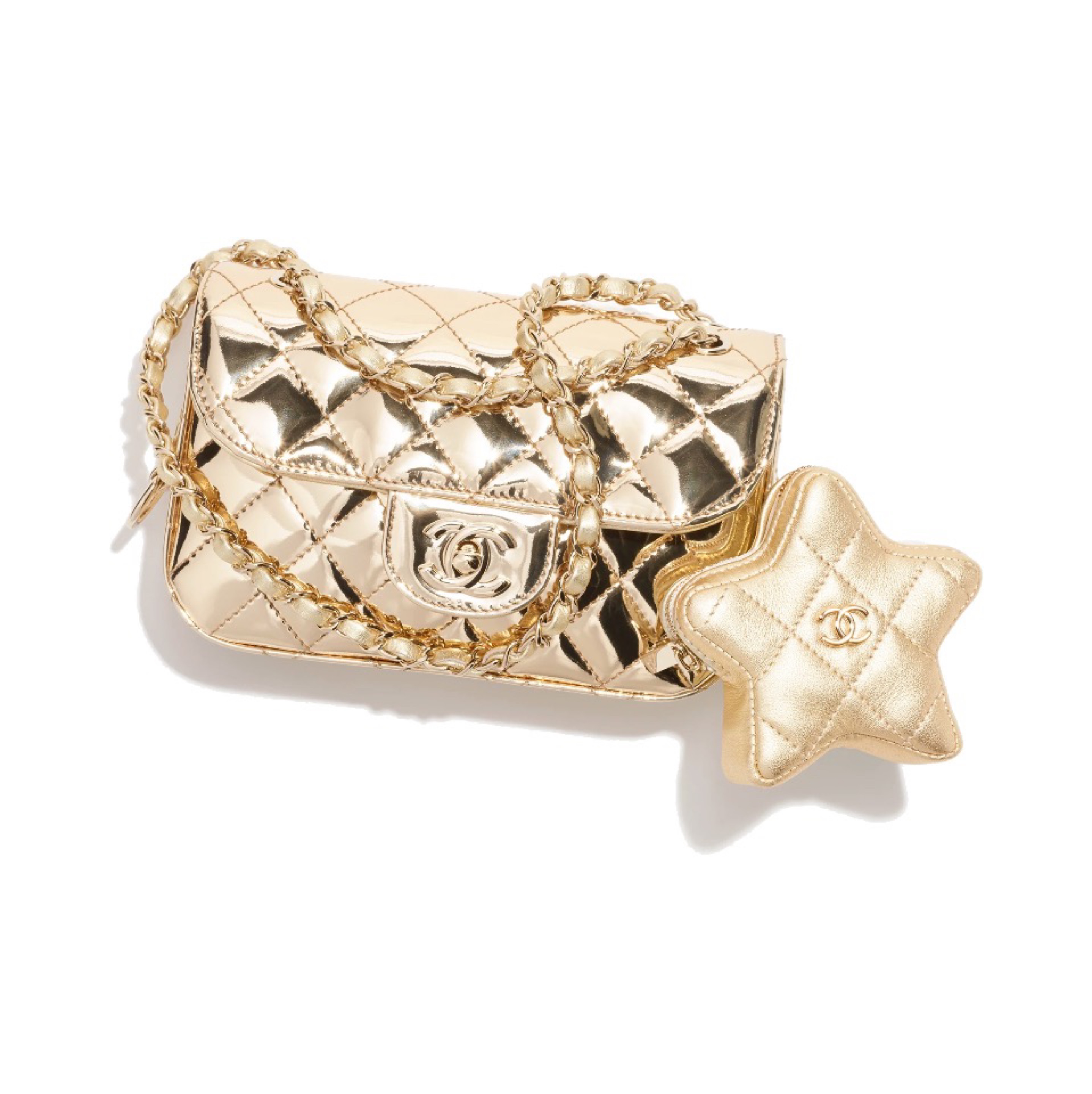 Chanel Mirrored Star Leather Shoulder Crossbody Bag
