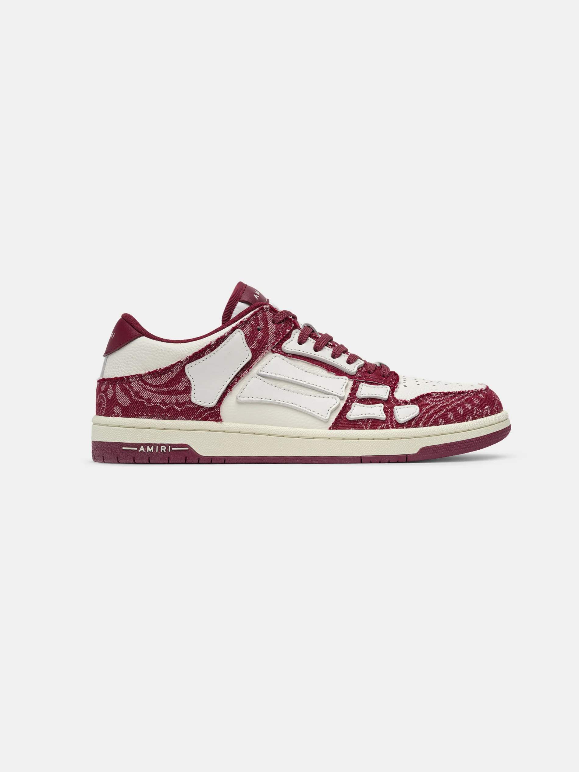 AMIRI BANDANA DENIM SKEL TOP LOW- BURGUNDY