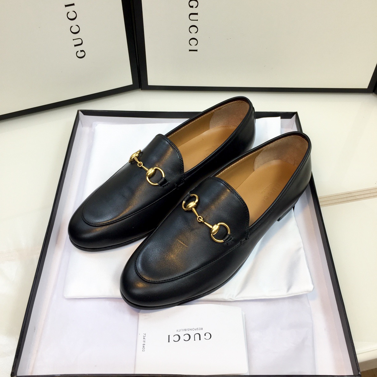 Gucci classic rhinestone horsebit half-slipper loafer