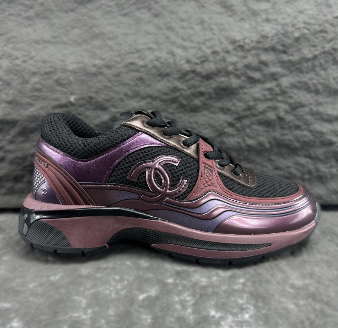 Chanel Silver Horn King series running shoes