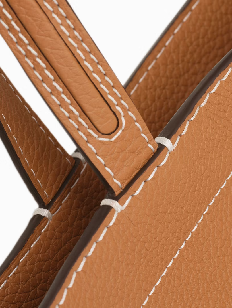 DELVAUX Pin Cabas Taurillon Soft Surpiqué