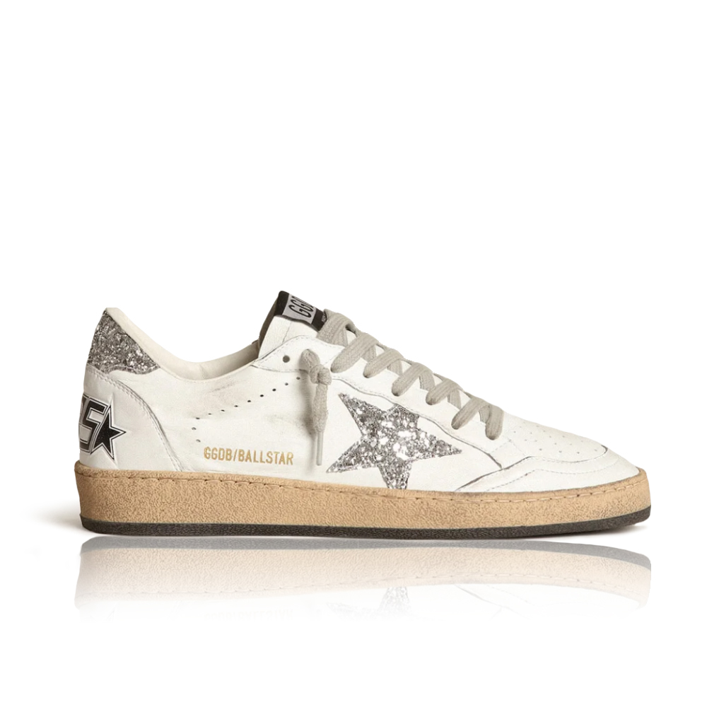 Golden Goose Ball Star Leather round-soled platform sneakers