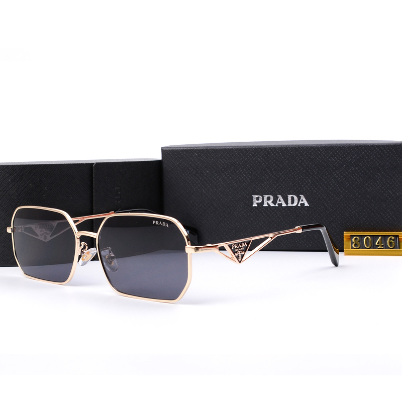 Prada logo square frame sunglasses