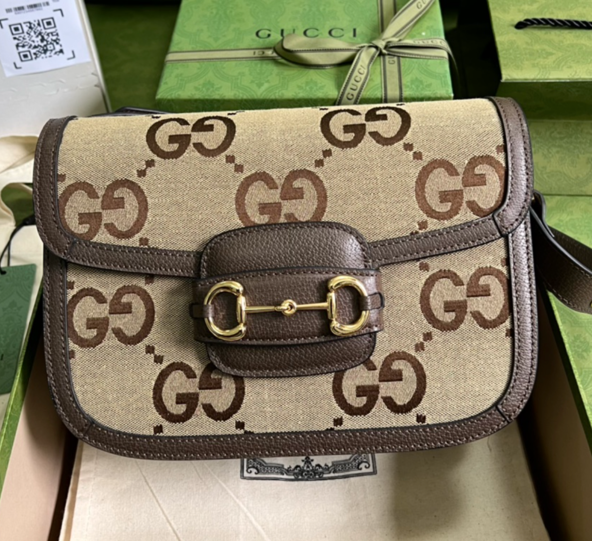 GUCCI 1955 Horsebit Shoulder Bag